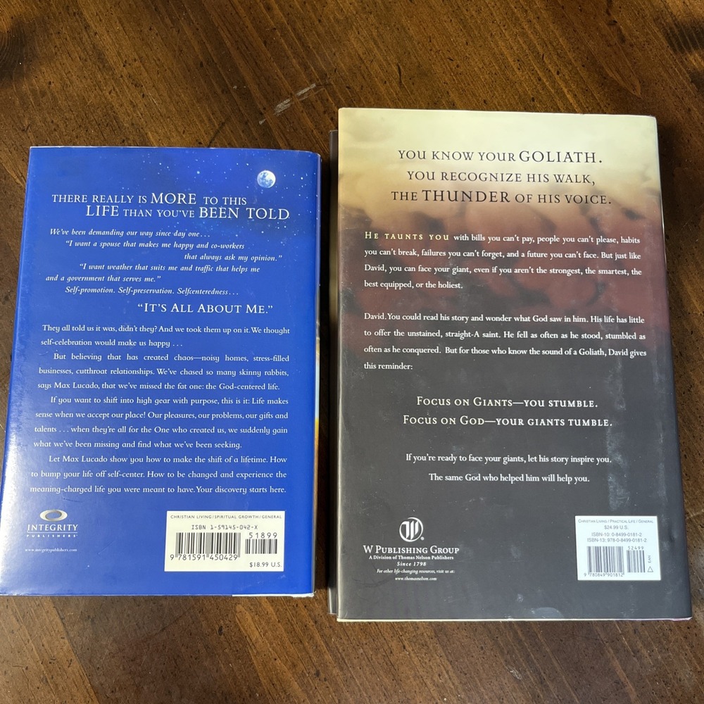 Max Lucado Books - It's Not About Me, Facing Your Giants - Set‎ of 2 - Picture 2 of 11